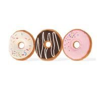 PLAY Feline Frenzy Cat Toy Kitty Kreme Doughnuts 3 Piece - Organic Catnip Plush - Durable & Eco-Friendly