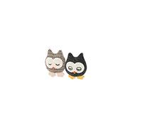 PLAY Feline Frenzy Cat Toy Owls 2 Piece - Organic Catnip Plush Toys - Durable, Eco-Friendly, Crinkle Set