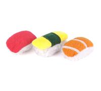 PLAY Feline Frenzy Cat Toy Sushi 3 Piece - Organic Catnip Plush Toys - Durable, Eco-Friendly, Crinkle Set