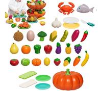 Play Food for Kids Kitchen - Sorting Fake Pumpkin Learning Toy,Preschool Learning Activities | for Boys School Store Supermarket Grocery Farm Cart Shopping Cooking