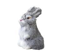 Play Food Realistic Furry Easter Bunny Decoration Lifelike Easter Bunny Decoration Suitable For Home Photography Props Party And Collectible Rot (D, One Size)