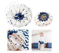 Play & Go Drawstring Play Mat Storage Bag for Children - Kids Toy Storage Organizer - Drawstring Toy Bag - Large 140CM Play Mat for Toddlers Toys and Bag for Storage - Whale Print