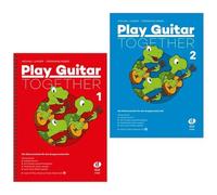 Play Guitar Together Band 1 und Band 2 (D 3505, D 3506, 9783868492620, 9783868492637) + Poliertuch aus Mikrofaser + 2 Gitarrenpleks (Starterset)