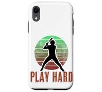 Play Hard Baseball Batter Athlete Image Case for iPhone XR