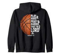 Play Hard Pray Harder Trust The Lord Colossians 3 23 Zip Hoodie