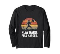 Play Hard Pull Harder Rugby Football Sports Long Sleeve T-Shirt
