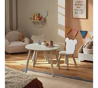 Play House Bear Table & 2 Chairs - Pebble