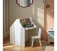 Play House Storage Desk with Easel and Chair - Pebble