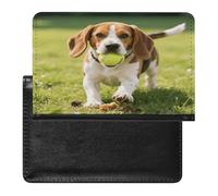 Play Hungry Beagle Dog Passport Holder Unique PU Ultra-thin Passport Protective Case Compact Easy to Carry Passports Cover for Women And Men Passports Case