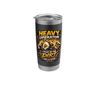 Play in The Dirt Construction Worker Blue Collar Pride Stainless Steel Insulated Tumbler