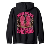 Play In The Mud Running Muddy Mudding Race Obstacle Mud Run Zip Hoodie