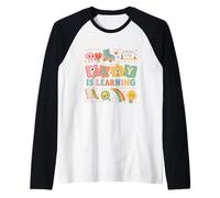 Play is Learning Educational Graphic Design for Kids Raglan Baseball Tee