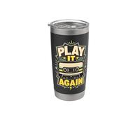 Play It Again Cassette Retro Music Stainless Steel Insulated Tumbler