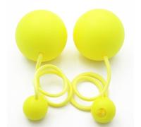 Play Juggling 90mm Contact Poi - Pro Model with Silicone Swinging Knobs (Yellow)