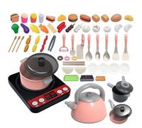 Play Kitchen Accessories For Kids - 71 Pieces Fake Cooking Pots And Pans - With Sound Kids Kitchen Playset Supplies - For Boys and Girls 3 to 8 Years Christmas Gift