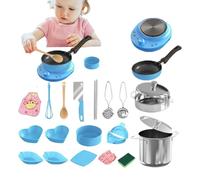 Play Kitchen Accessories, Kids Cooking Utensils Set, Safe Interactive Appliances Set for Kids + Motor Skills + Symbolic Play at Home or