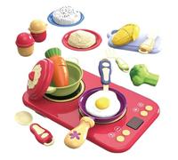 Play Kitchen Food, Educational Kitchen Toy with Sound and Light for Preschool Age - Educational and Fun Toy for Girls Boys Birthday Activities Kindergarten