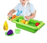 Play Kitchen Sink Toys - Running Water Basin, Electric Set, Role Playing Pool Float, Interactive Cookware Counter, Dish Washing Station | Preschool Cognitive Learning Toy for Kids