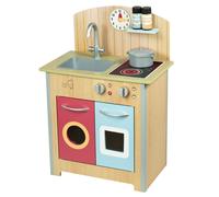 Play Kitchen Wooden Compact Removable Sink Little Chef Porto Wood Teamson Kids