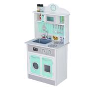 Play Kitchen Wooden Compact Sink Oven Little Chef Madrid Mint/Grey Teamson Kids
