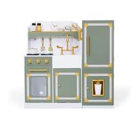 Play Kitchen Wooden Deluxe Fridge 15 Accessories Versailles Green Teamson Kids