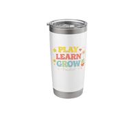 Play Learn Grow Preschool | Cute Retro Stainless Steel Insulated Tumbler