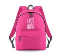 Play Like a Girl So Keep Up Backpack Rucksack 18L Bag - 42 x 31 x 21cm