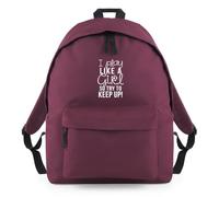 Play Like a Girl So Keep Up Backpack Rucksack 18L Bag - 42 x 31 x 21cm