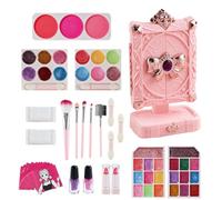 Play Make-up for Children, Washable Nail Polish Lipstick, Princess Game Make-Up, Real Cosmetic Toys, for Children Girls 3-10 Years, Traffic Costume, Party, Birthday