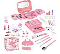 Play Makeup | Washable Makeup Toy Kit,Kids Pretend Play Set with Mirrors for Birthday Christmas, Toy Set for , Little Girls Age 3-12