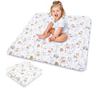 Play Mat for Baby Cotton Playmat Foldable Large - Soft Padded Floor Rug for Kids and Babies Washable Portable mat for Nursery Oeko-Tex certified