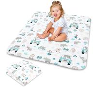 Play Mat for Baby Cotton Playmat Foldable Large - Soft Padded Floor Rug for Kids and Babies Washable Portable mat for Nursery Oeko-Tex certified