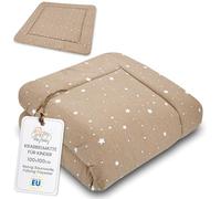 Play Mat for Baby Cotton Playmat Foldable Large - Soft Padded Floor Rug for Kids and Babies Washable Portable mat for Nursery Oeko-Tex certified