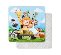 Play Mat for Floor 127x127 cm,Thick Playmats,Soft Non-Slip Mat for Crawling,Machine Washable Portable Playpen Mat Pad for Tummy Time,Animals Car