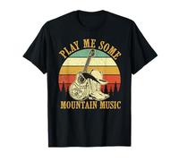 Play Me Some Mountain Music Guitar Western Country T-Shirt