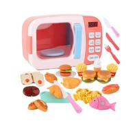 Play Microwave Toys: Battery Powered Electronic Cookware Simulation Apparatus with Light Sound, Random Food Accessories, Learning Roles for |