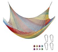 Play Net - Safety Mesh, Outdoor Bridge | Strong Double Layer Multi-Color Design to Support Active Play in Garden Treehouses and Backyard Adventures Encouraging