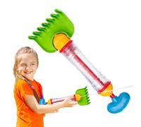 Play On Sand - Mesh Backpack Bag, Sand Beach Toy | Water Squirter Shooter Water Fighting Toy, Sand Holes, Water Mill Wheel, Beach Shovel