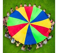 Play Parachute, 3m Rainbow Play Parachut Outdoor Teamwork Game Parachute Body Strength Training