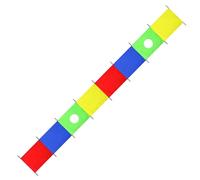 Play Parachute for Kids - Colorful Group Play Tail, Durable Outdoor Toy | Upgraded Bright Rainbow Design, Team Activity Set, Foldable Lightweight Material, Herram