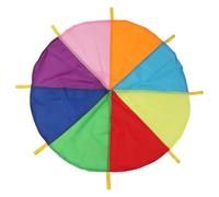 Play Parachute with Handles - Play Parachute for Children, Fabric Group Team Cooperation Game | With Handles, The Rainbow Parachute For The Gym Course Improves Upper Body Strength