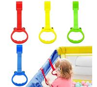 Play Pen Pull Rings - Ploypen Pullpine Rings, 4 Pieces Cartoon Pull Up Handles, Boxing, Children's Products for the Development of Hand-Eye Coordination and Visual Perception