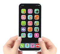 Play Phone Toy - Touch Screen Simulated Phone With Lights Sound, Interactive LED Fake Learning Phones, Early Learning Mobile Phones Toy, Educational Girls Kids 1-6 Years