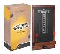 Play Platoon Chalkboard Dart Scoreboard & Holder Wall Mount with Bottle Opener - 10 x 17 Inch Wood Scoreboard, Professional Accessories, Holds 12 Darts