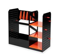 Play Platoon Nerf Gun Storage Organizer, Sturdy Wood Construction, Dart Holder & 6 Gun Holder with Pegboard Wall Organizer, Includes 20 Pegs