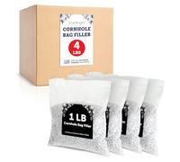 Play Platoon Resin Pellets Cornhole Bag Filler - 4 lbs Plastic Poly Pellets Weighted Stuffing Beads for Shooting or Bean Bag - Individually Packaged 1 lb Plastic Corn Alternative Filler