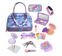 Play Purse for Little Girls | Kids Pretend Play Little Girl Purse Accessories | Princess Toy with Handbag, Phone, Watches and Keys, Princess Pretend Dress-Up Games, for 3 4 5 6 7 8+ Year Old Girl