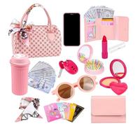 Play Purse - Pretend Dress Up, Miniature Fashion Purse, Creative Imaginative Play Item, Stylish Accessory Companion | for Young Girls Learners Children Three To Six Years Old Birthday Christma