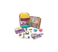 Polly Pocket Un-Box-It Playset, Movie Theater Theme, 2 Dolls, 15+ Surprises