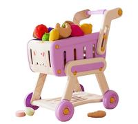 Play Shopping Cart | Grocery Cart Toy with Pretend Food | Role Play Game for Little Girls & Boys, Child-Friendly Pretend Food Trolley Toy for Kids 3
